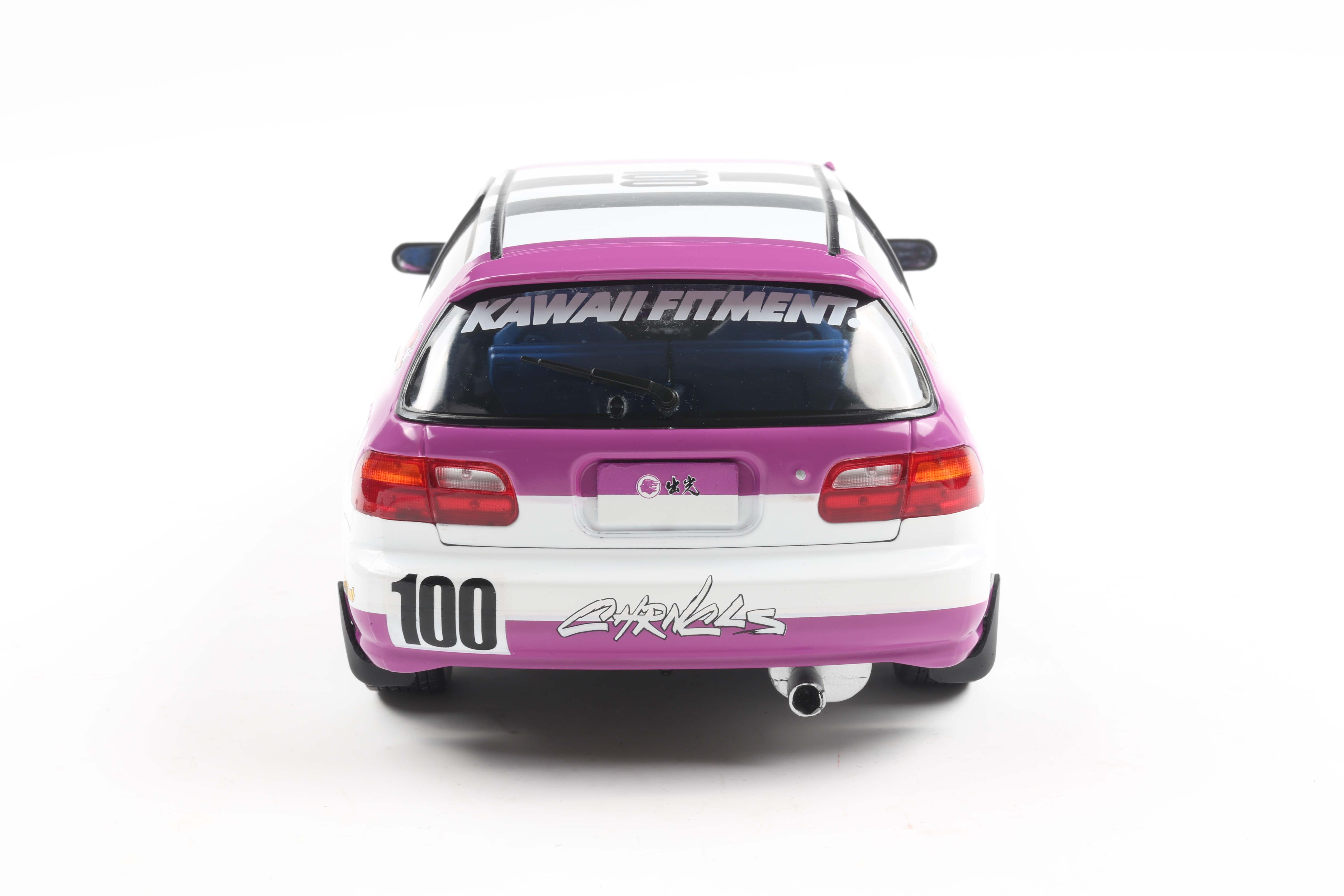 Solido 1991 Honda Civic EG6 Hatchback Kaido Racer White Purple 1