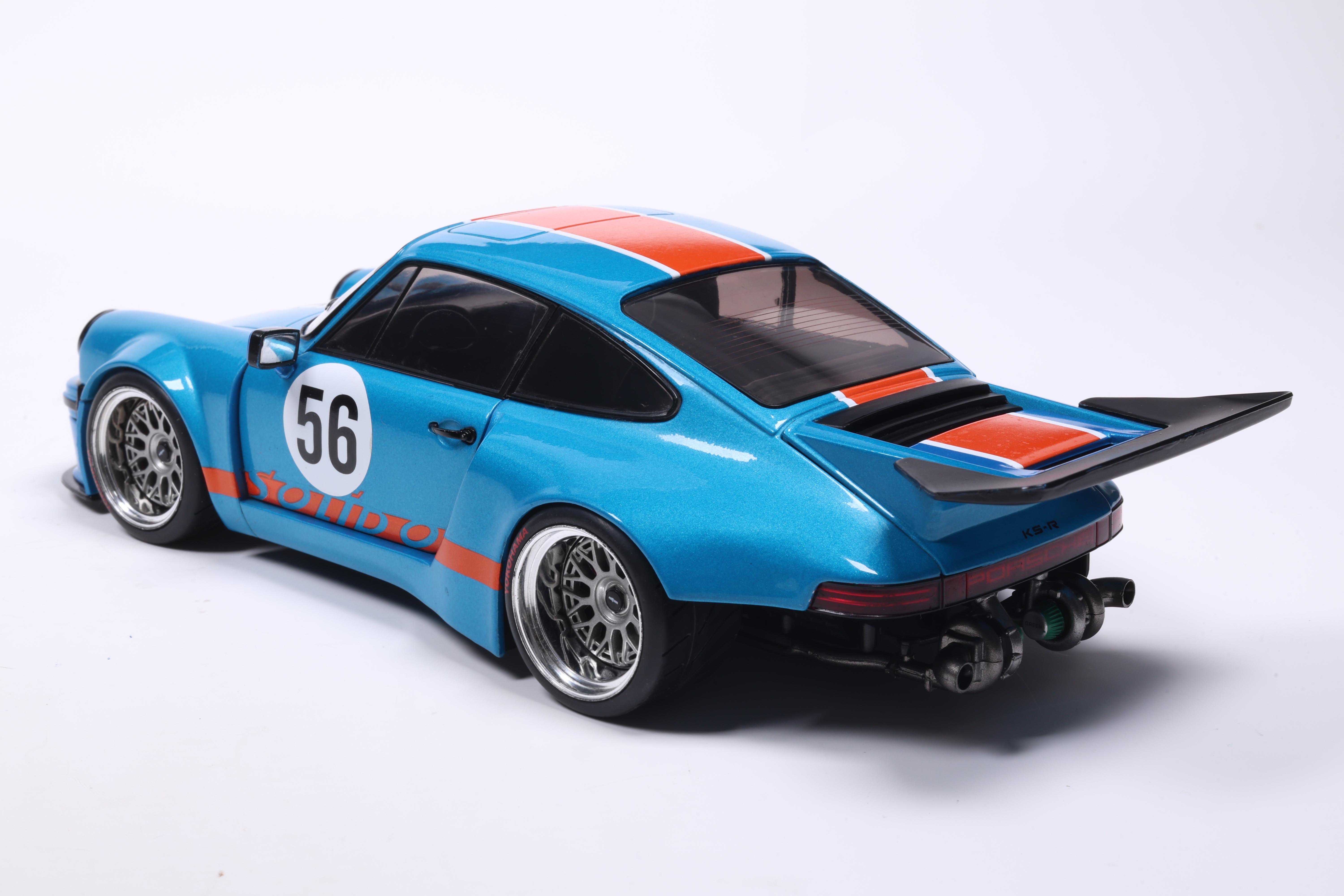 Solido 2026 Porsche 911 KS-R Blue & Orange Khyzyl Saleem 1:18