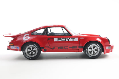 Solido 1974 Porsche 911 RS 3.0L #6 IROC Daytona Red Foyt 1:18