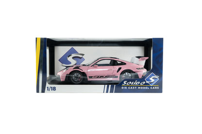 Solido 2024 Porsche 911 992 GT3 RS Weissach Pack Pink w/ Grey Wheels 1:18