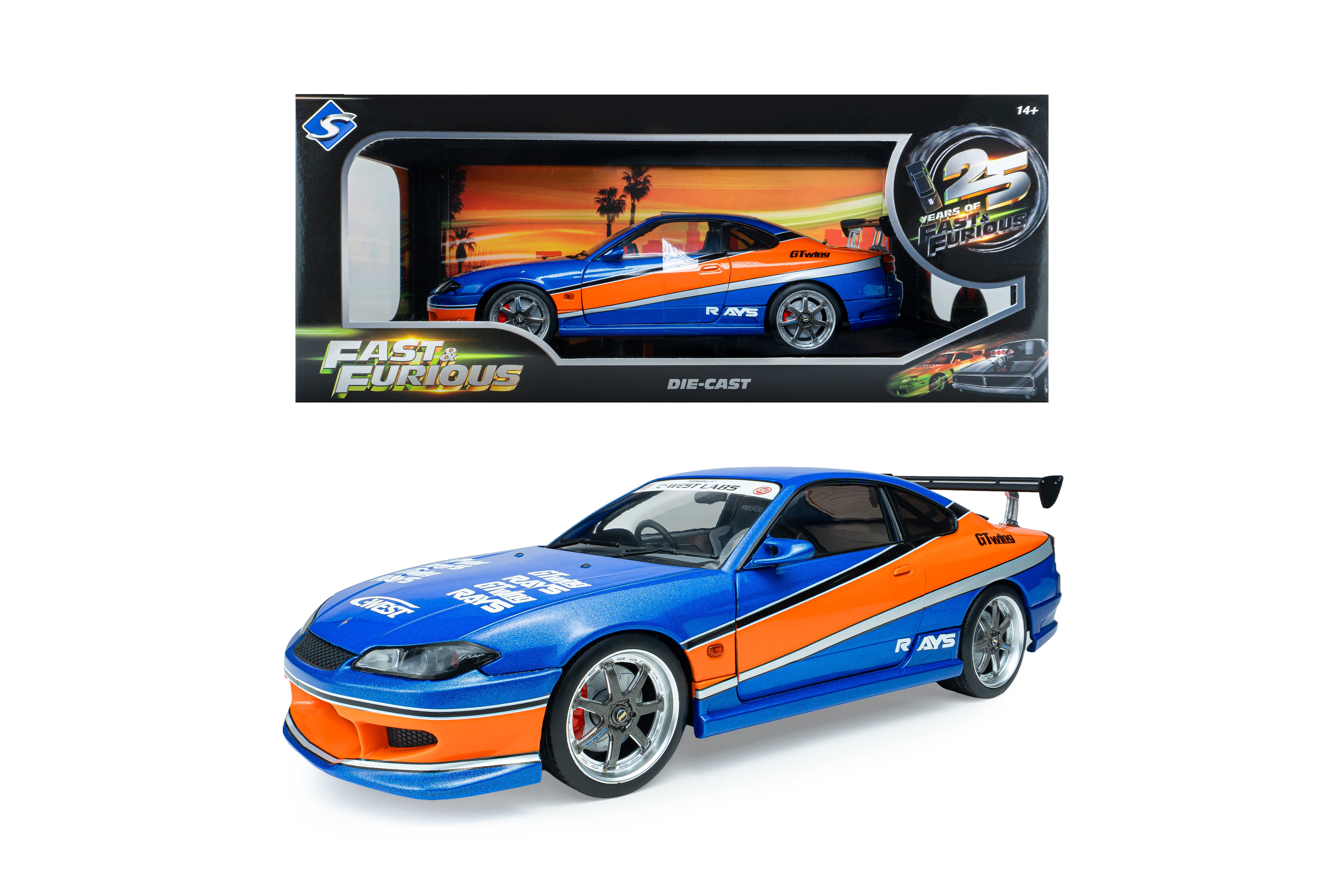 Solido 1999 Nissan Silvia (S15) Coupe Spec-S Tokyo Drift Mona Lisa
