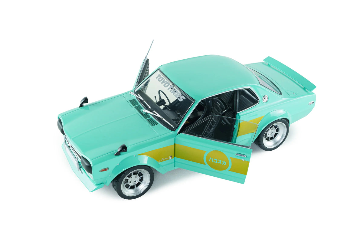 Solido 1970 Nissan Skyline 2000 GT-R (KPGC10) Hakosuka Solido Works Mint Green 1:18