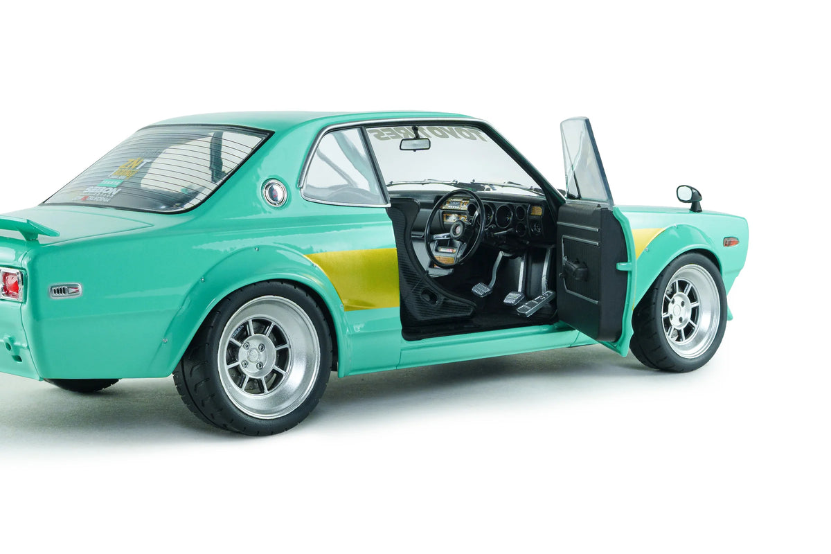 Solido 1970 Nissan Skyline 2000 GT-R (KPGC10) Hakosuka Solido Works Mint Green 1:18