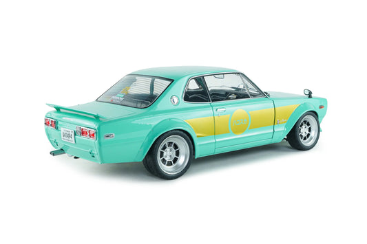 Solido 1970 Nissan Skyline 2000 GT-R (KPGC10) Hakosuka Solido Works Mint Green 1:18