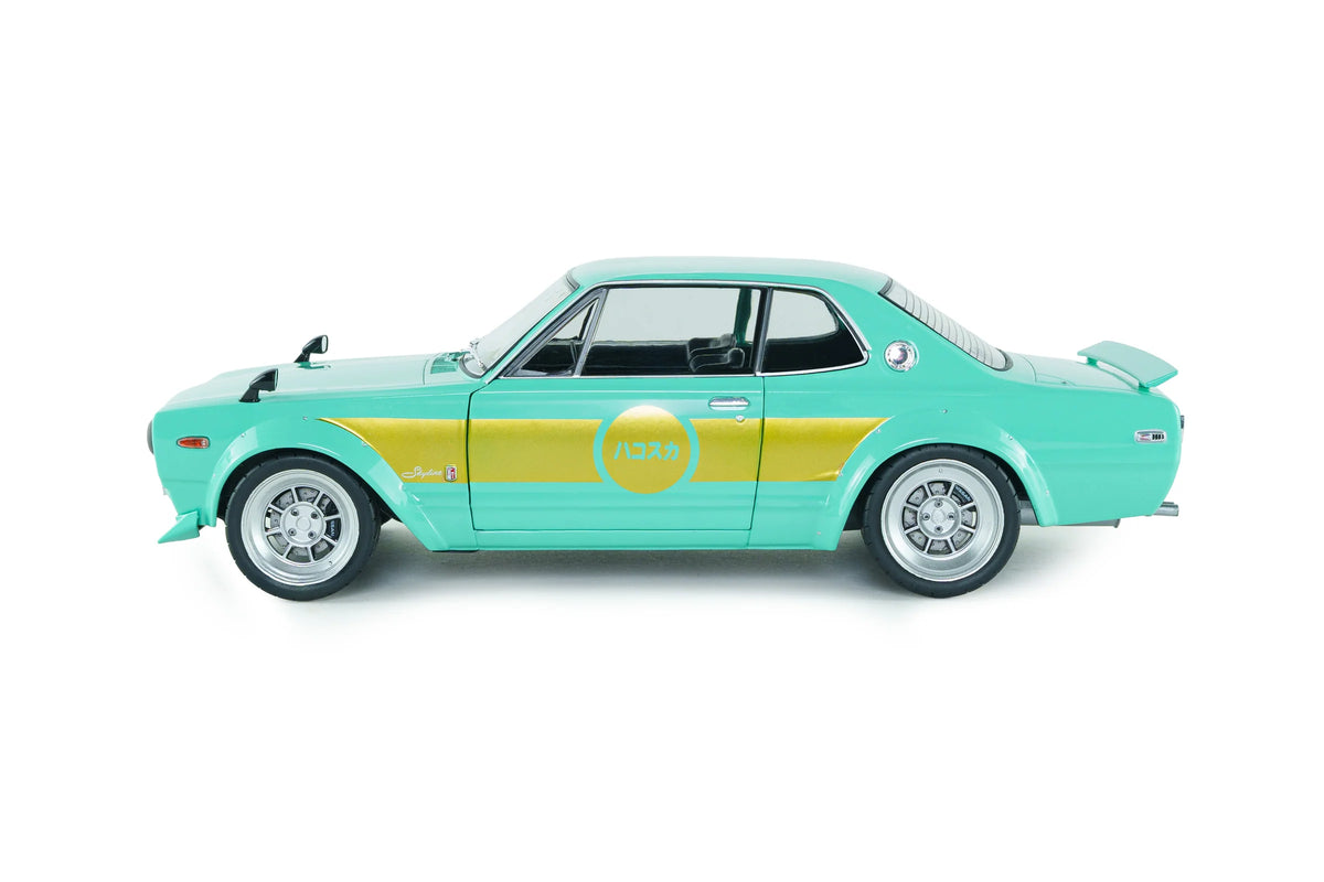 Solido 1970 Nissan Skyline 2000 GT-R (KPGC10) Hakosuka Solido Works Mint Green 1:18