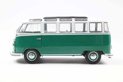 Solido 1962 Volkswagen T1 Samba Minibus Green 1:18