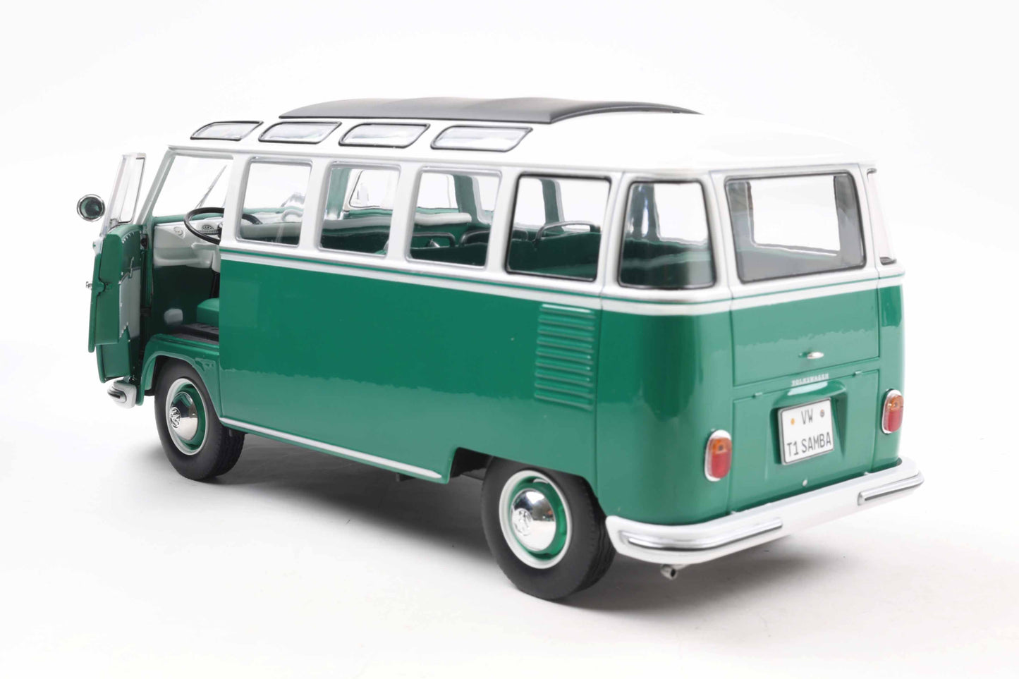 Solido 1962 Volkswagen T1 Samba Minibus Green 1:18
