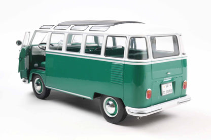 Solido 1962 Volkswagen T1 Samba Minibus Green 1:18