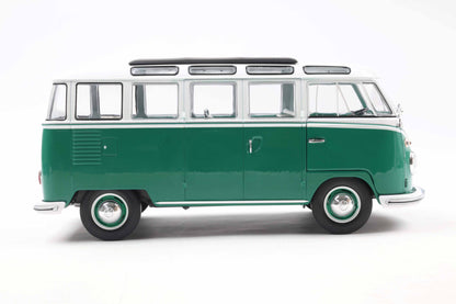 Solido 1962 Volkswagen T1 Samba Minibus Green 1:18
