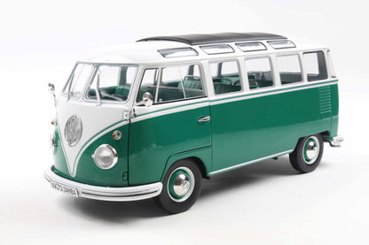 Solido 1962 Volkswagen T1 Samba Minibus Green 1:18