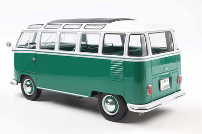 Solido 1962 Volkswagen T1 Samba Minibus Green 1:18
