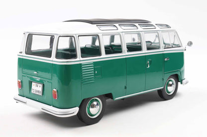 Solido 1962 Volkswagen T1 Samba Minibus Green 1:18