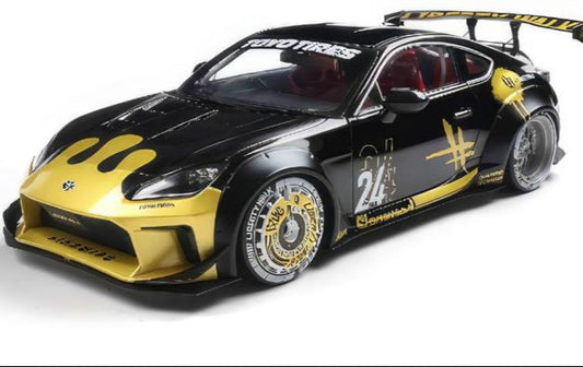 Solido 2024 Toyota GR86 LBWK Body Kit Black & Gold 1:18