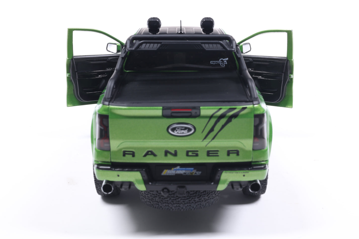 Solido 2024 Ford Ranger Raptor Crew Cab Pickup Truck Green Metallic 1:18