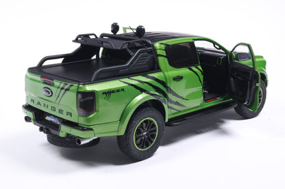 Solido 2024 Ford Ranger Raptor Crew Cab Pickup Truck Green Metallic 1:18