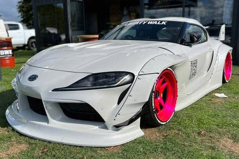 Solido 2025 Toyota GR Supra A90 Liberty Walk White w/ Pink Wheels 1:18