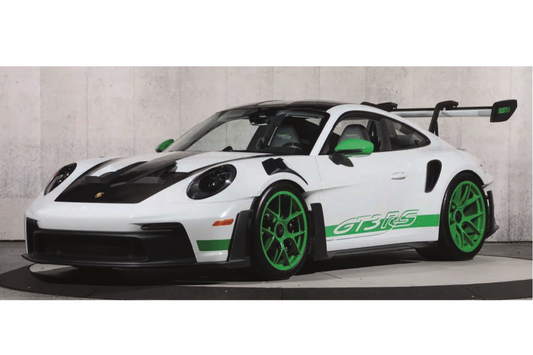 Norev 2022 Porsche 911 992 GT3 RS Weissach Package "Tribute to Carrera RS" White w/ Green 1:12