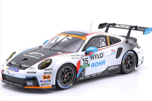 Ixo Porsche 911 992 GT3 R #15 Team75 2025 Porsche Carrera Cup Germany White 1:18