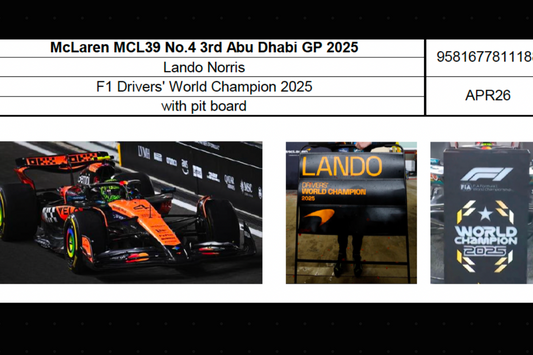 Spark-Model Mclaren F1 Team MCL39 Orange L. Norris 3rd Abu Dhabi GP 2025 1:18 WITH DISPLAY
