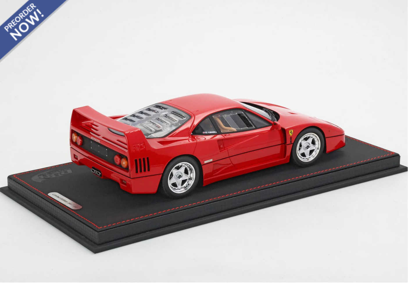 BBR 1987 Ferrari F40 Rossa Corsa (Red) Ex Nigel Mansell 1:18 WITH DISPLAY