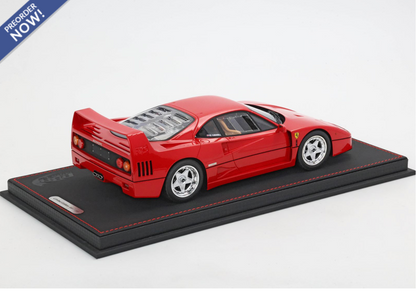 BBR 1987 Ferrari F40 Rossa Corsa (Red) Ex Nigel Mansell 1:18 WITH DISPLAY