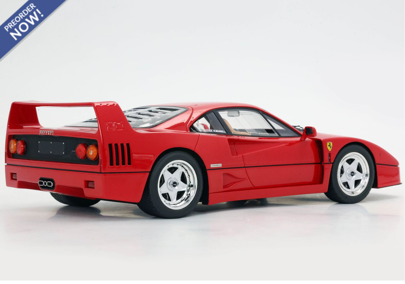 BBR 1987 Ferrari F40 Rossa Corsa (Red) Ex Nigel Mansell 1:18 WITH DISPLAY