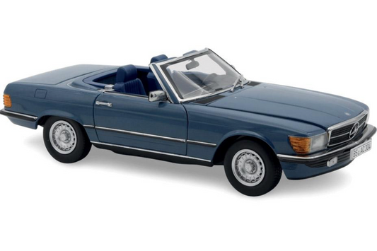 Norev 1982 Mercedes-Benz SL 500 Convertible Labrador Blue 1:18