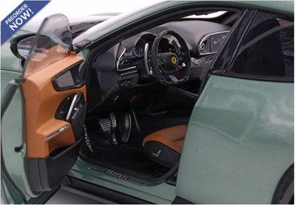 BBR 2023 Ferrari Purosangue Verde Dora (Light Green) WITH DISPLAY 1:18
