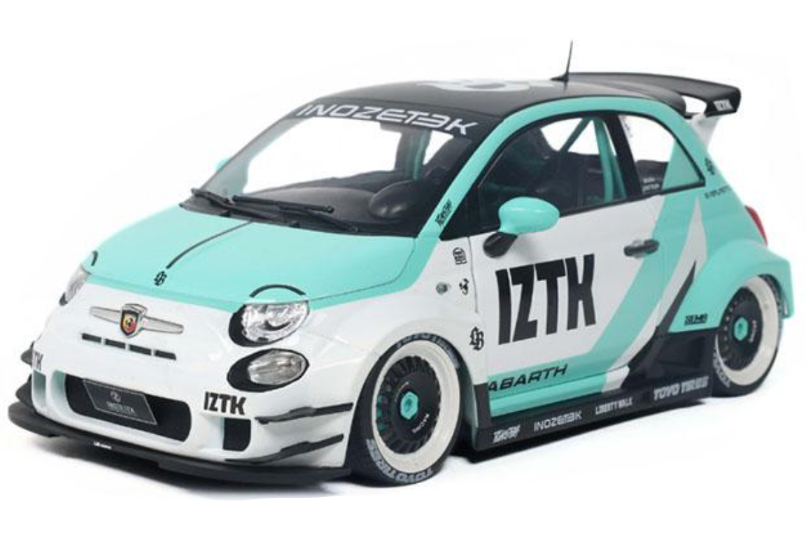 Solido 2025 Fiat 595 (500) Abarth Liberty Walk Rally IZTK Mint Green 1:18