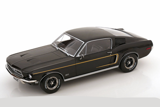 KK Scale 1968 Ford Mustang GT Fastback Black 1:18