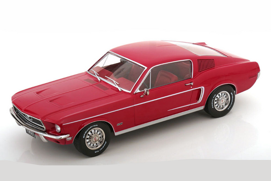 KK Scale 1968 Ford Mustang GT Fastback Red 1:18