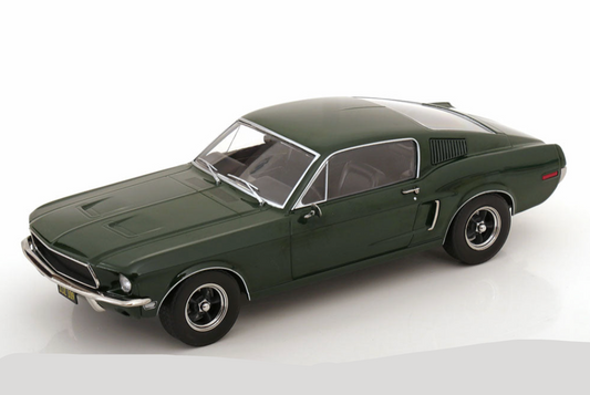 KK Scale 1968 Ford Mustang GT Fastback "Bullitt" Dark Green 1:18