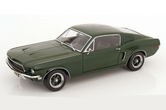 KK Scale 1968 Ford Mustang GT Fastback "Bullitt" Dark Green 1:12
