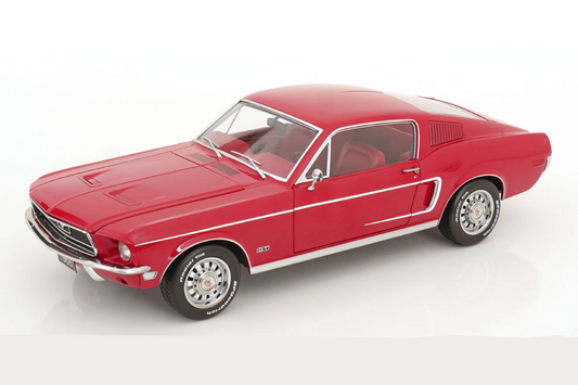 KK Scale 1968 Ford Mustang GT Fastback Red 1:12