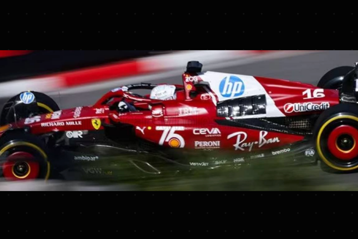 BBR Ferrari F1 SF-25 Team Scuderia #16 2nd Monaco GP 75th Shell Livery 2025 (LeClerc) Red 1:18