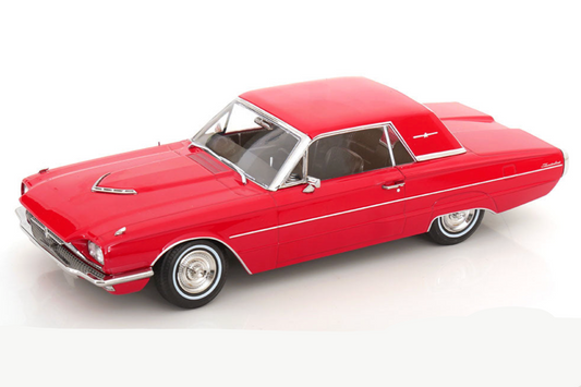 Red classic thunderbird model on a white background