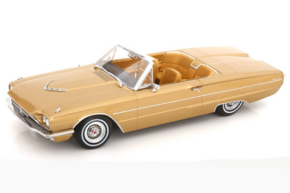 Model of a classic thunderbird gold convertible model