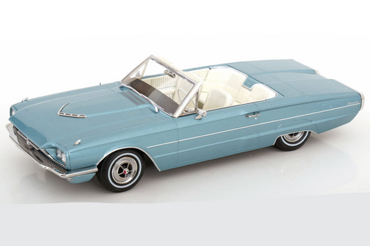 KK Scale 1966 Ford Thunderbird Convertible "Thelma & Louise" Light Blue Metallic 1:18