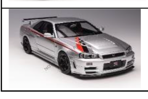 Solido 1999 Nissan Skyline GT-R (R34) Z-tune Silver 1:18