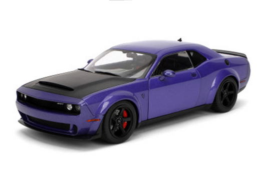 1/18 scale diecast dodge challenger demon hellcat purple
