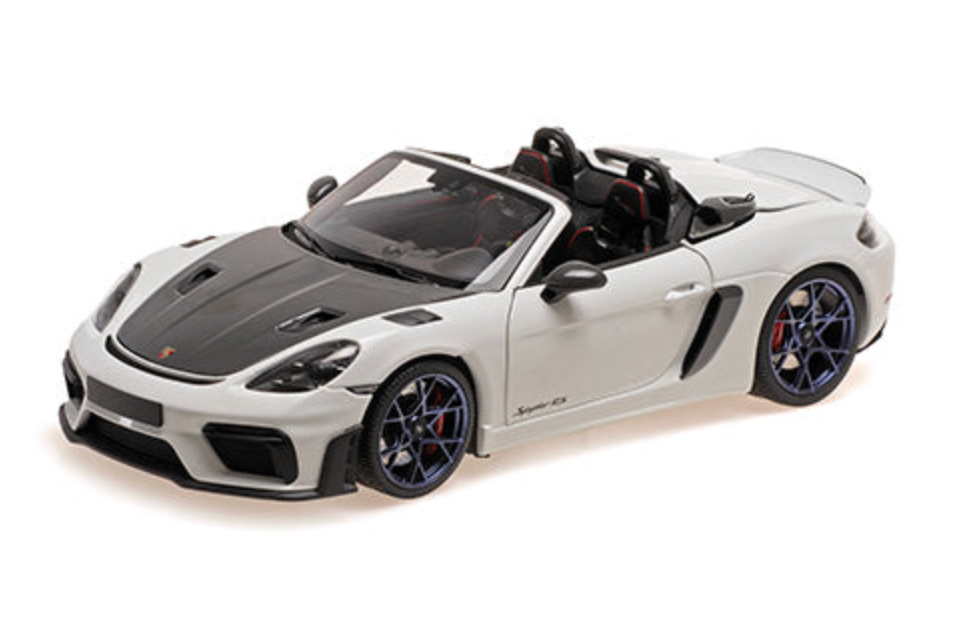Minichamps 2024 Porsche 718 Cayman Spyder RS w/ Weissach Package White 1:18