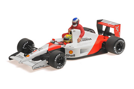 Minichamps Mclaren Honda MP4/6 #1 A. Senna w/ Alesi Mexico GP 1991 3rd 1:18