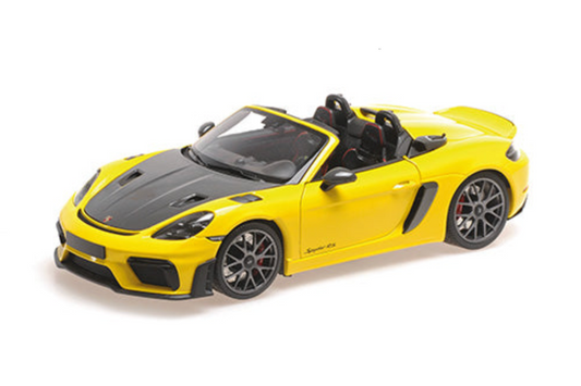 Minichamps 2024 Porsche 718 Cayman Spyder RS w/ Weissach Package Yellow 1:18