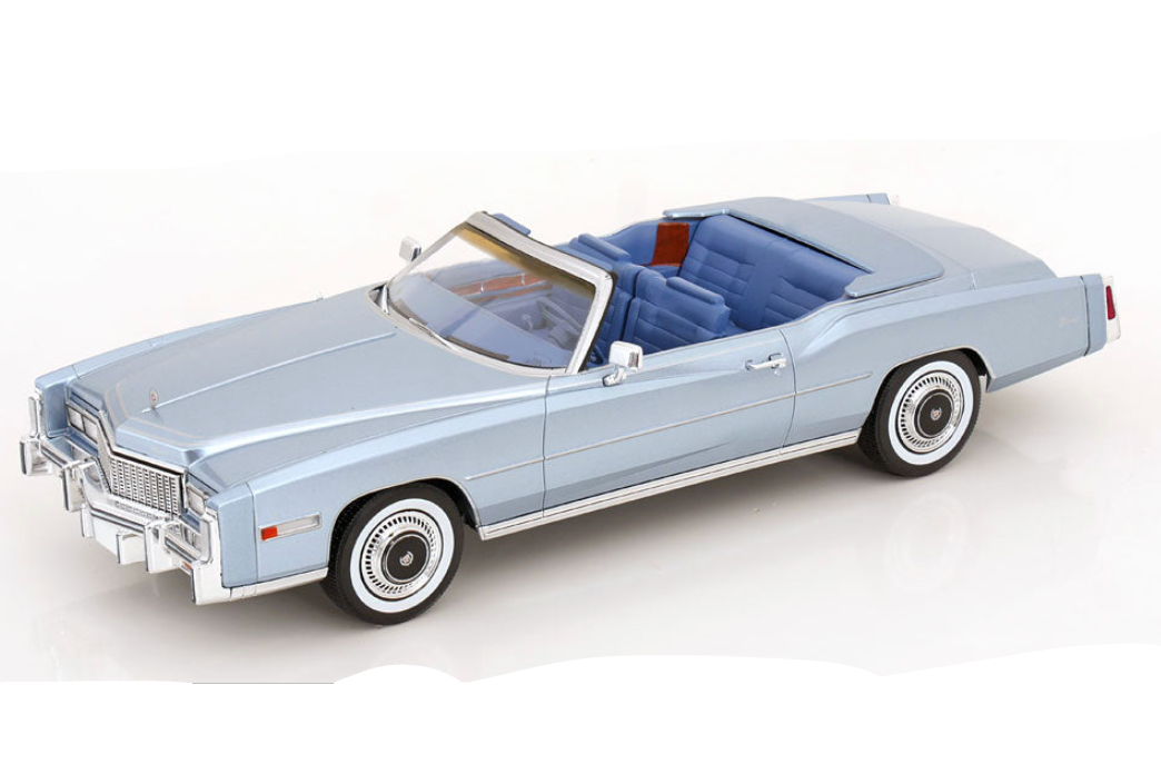 MCG 1976 Cadillac Eldorado Convertible Light Blue Metallic 1:18
