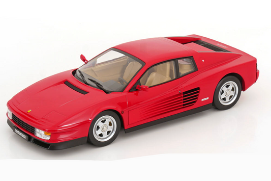 KK Scale 1986 Ferrari Testarossa European Version Red w/ Tan Interior 1:18