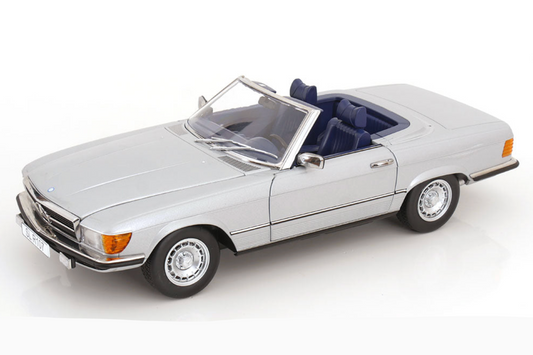 KK Scale 1985 Mercedes-Benz S Class 450 SL (R107) Convertible Silver 1:12