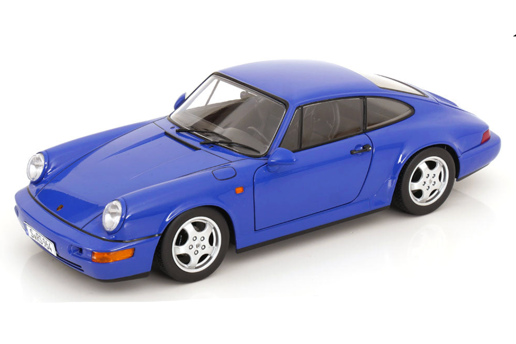 KK Scale 1992 Porsche 911 (964) RS Coupe w/ Cup Wheels Maritime Blue 1:12
