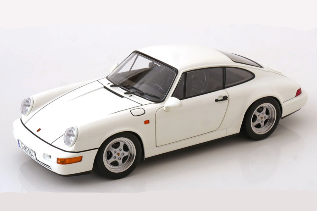 KK Scale 1992 Porsche 911 (964) RS Coupe w/ Speedline Wheels White 1:12