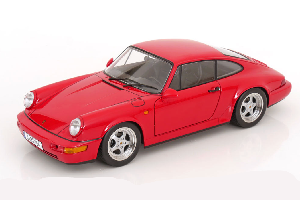 KK Scale 1992 Porsche 911 (964) RS Coupe w/ Speedline Wheels Guards Red 1:12