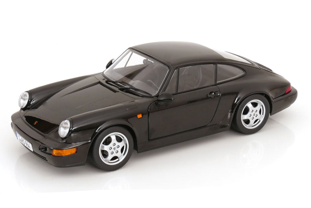 KK Scale 1992 Porsche 911 (964) RS Coupe w/ Cup Wheels Black 1:12